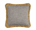 FRINGE PILLOW IN  SPINATO NERO CURRY