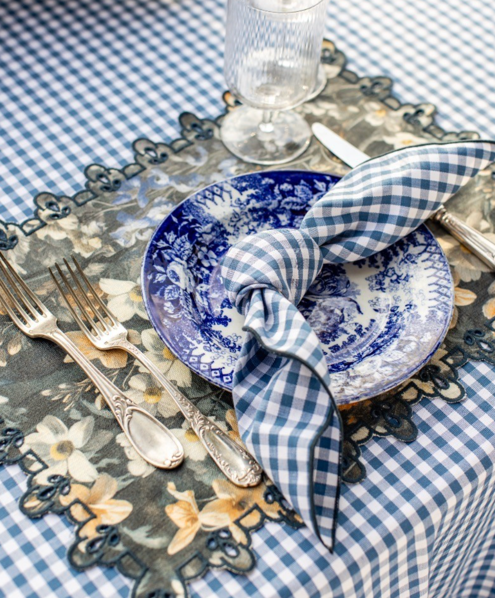 AMALFI PLACEMAT IN BLOOM AZZURRO - BLU