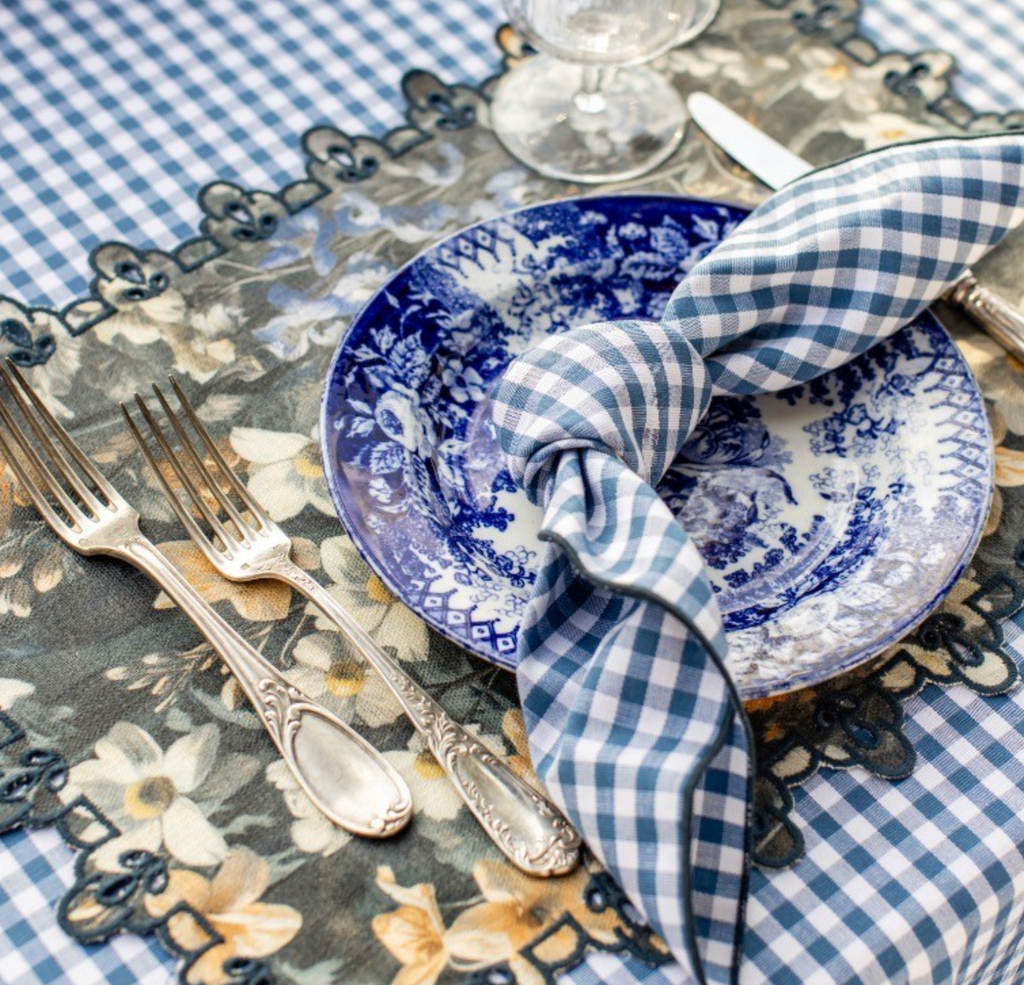 AMALFI PLACEMAT IN BLOOM AZZURRO - BLU