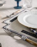 Borgo delle Tovaglie "Erica" Antistain Placemat | Avorio & Blu