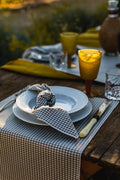 FILO NAPKIN IN VICHY GRIGIO - AVORIO