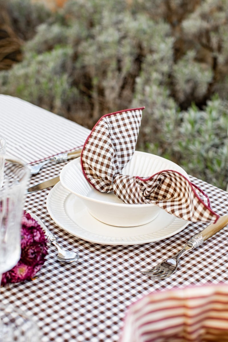 FILO NAPKIN VICHY ESPRESSO RUGGINE