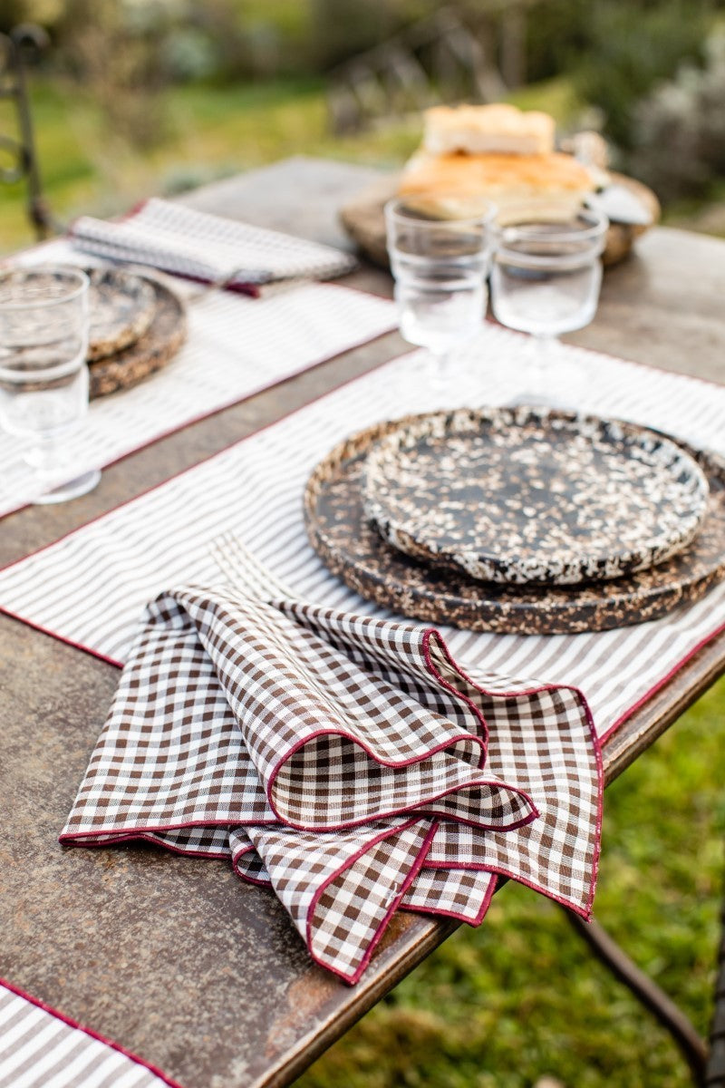 FILO NAPKIN VICHY ESPRESSO RUGGINE