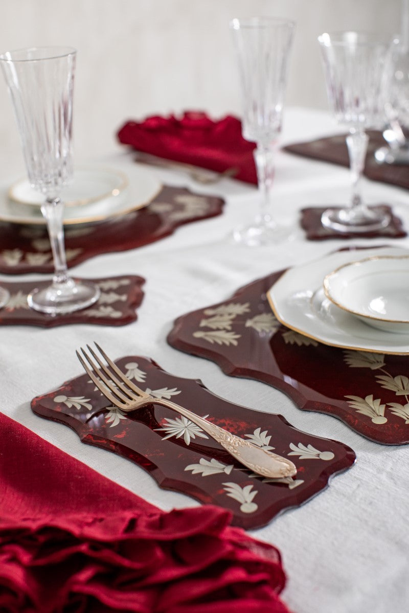 FIRENZE GLASS COASTER - CUORE MIO 12 X 25
