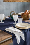 FILO NAPKIN IN AVORIO - DEEP BLU