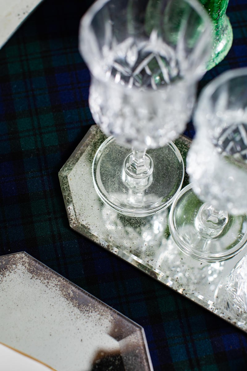 FIRENZE ANTIQUE MIRROR COASTER/TRAY