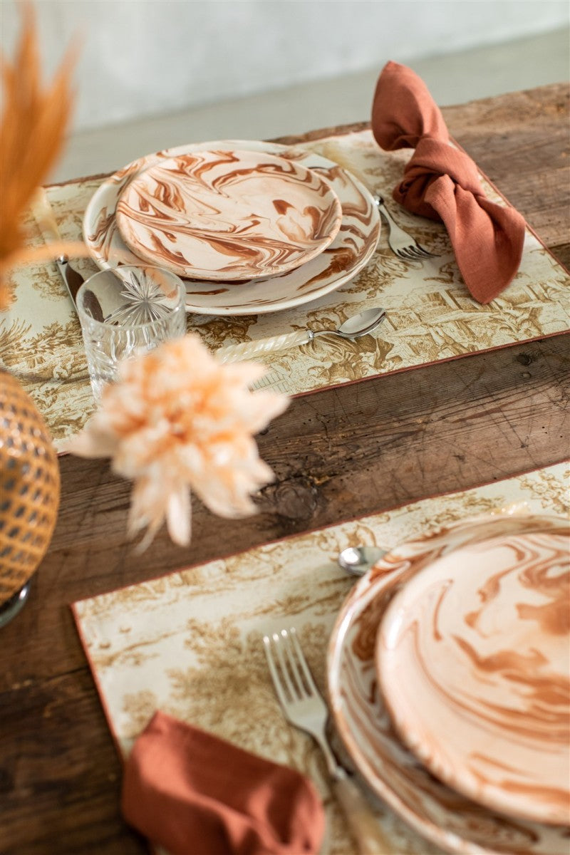 FILO PLACEMAT IN TDJ OCRA - TERRACOTA
