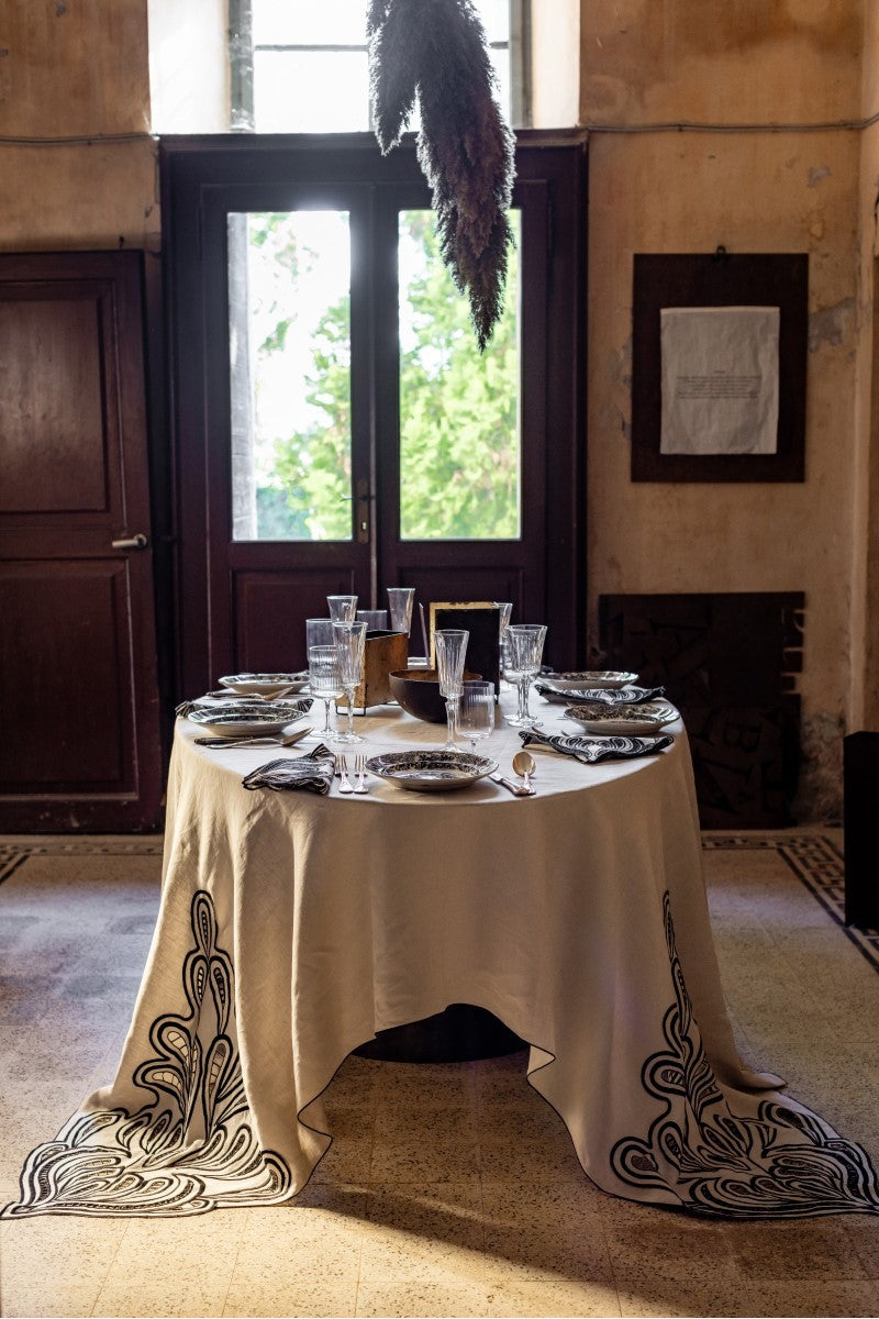 TECLA NAPKIN IN MASTICE -  CARBONE