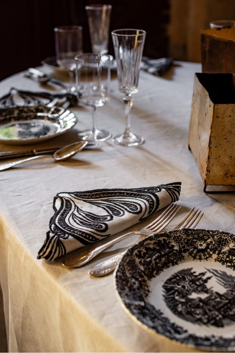 TECLA NAPKIN IN MASTICE -  CARBONE