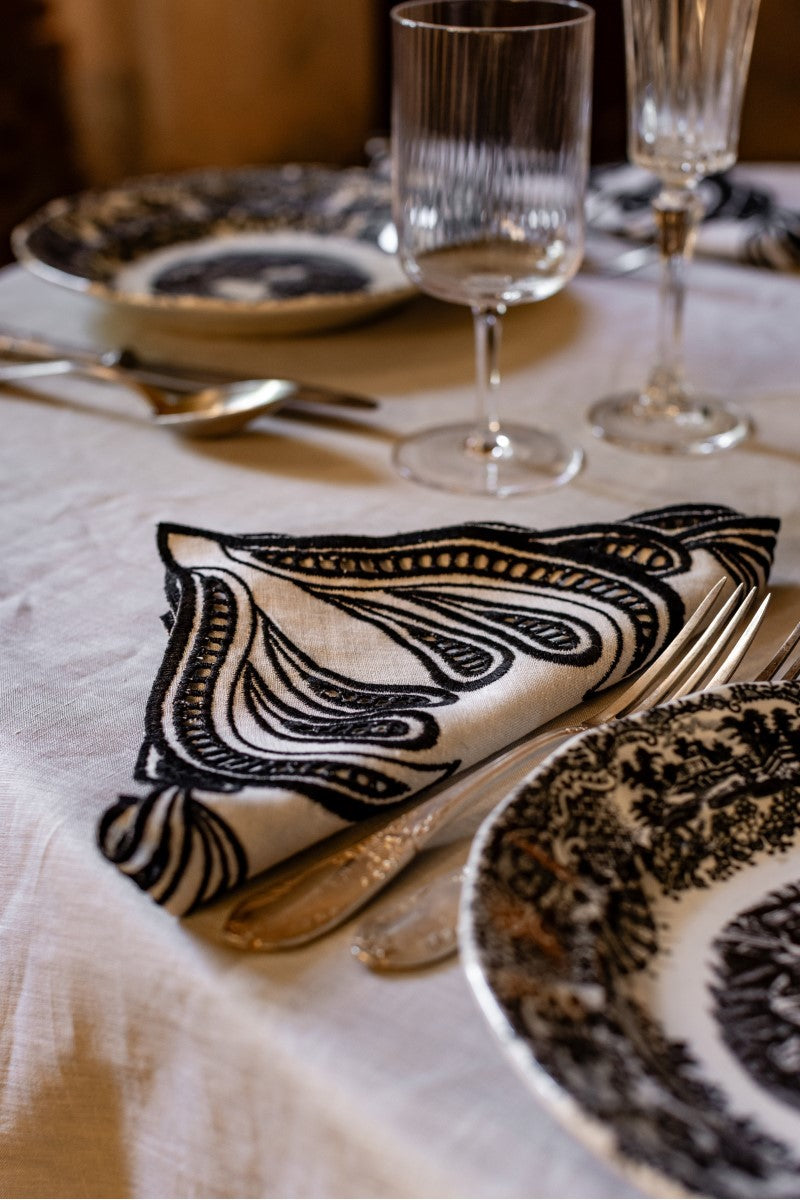 TECLA NAPKIN IN MASTICE -  CARBONE