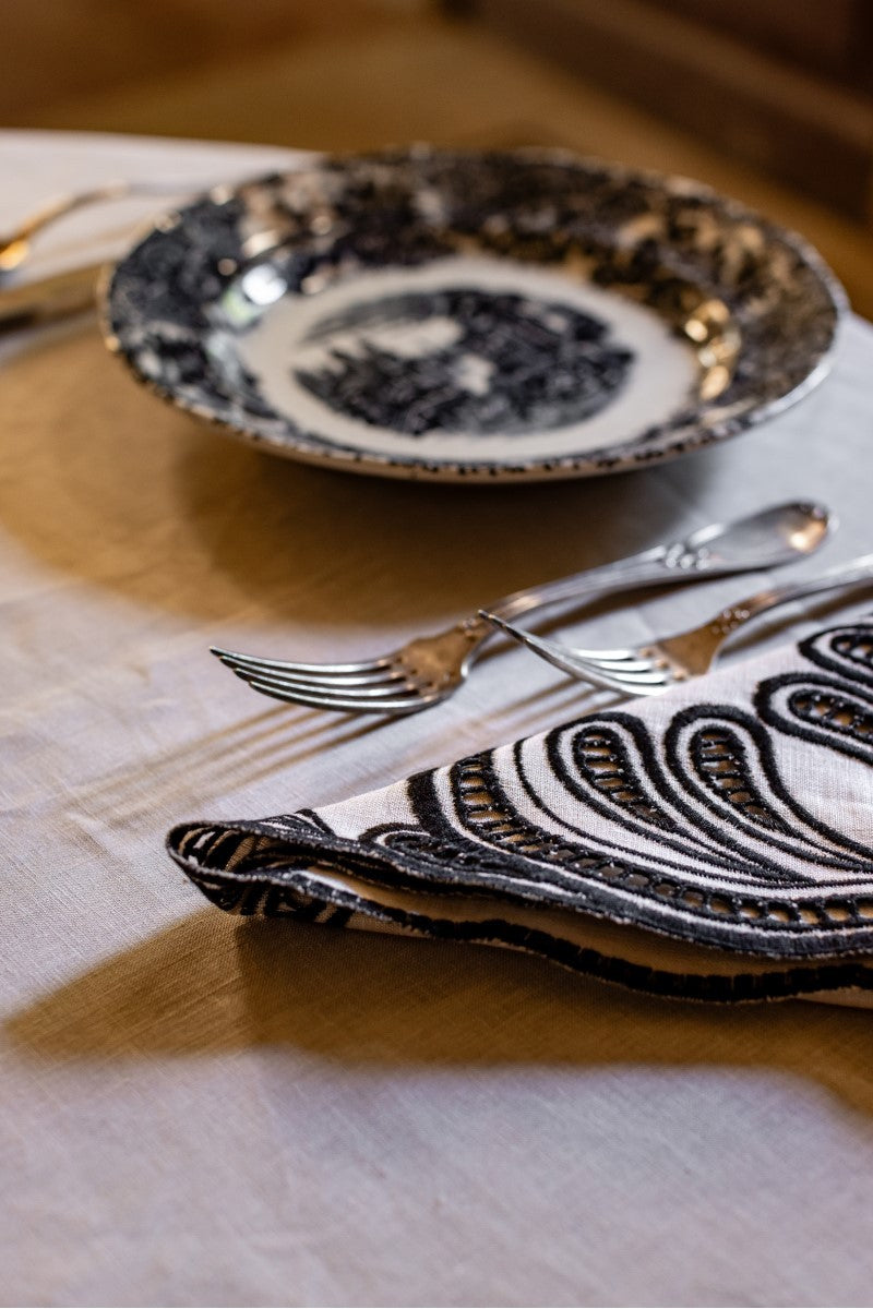 TECLA NAPKIN IN MASTICE -  CARBONE